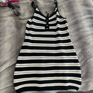 Cotton On Black and White Crochet Dress